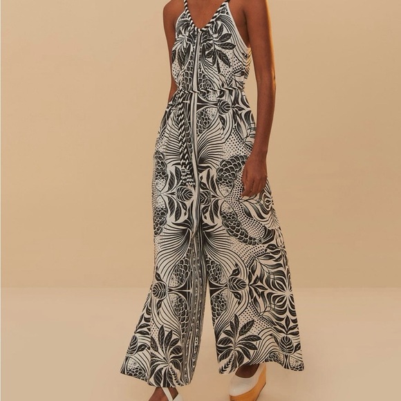 FARM Rio Pants - Farm Rio Off-White Monochrome Jumpsuit - XL - NWT